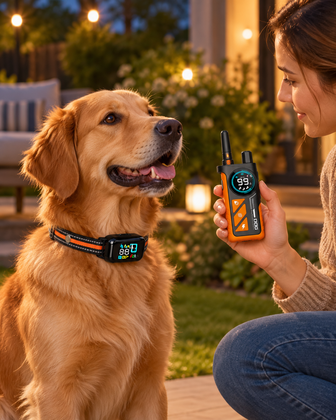 PaiPai PD511-1-TIO 2-in-1 Dog Trainer in a real-life outdoor or home training routine