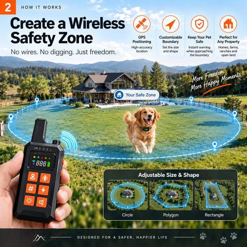 PD100 Smart Wireless Dog Fence & Training System