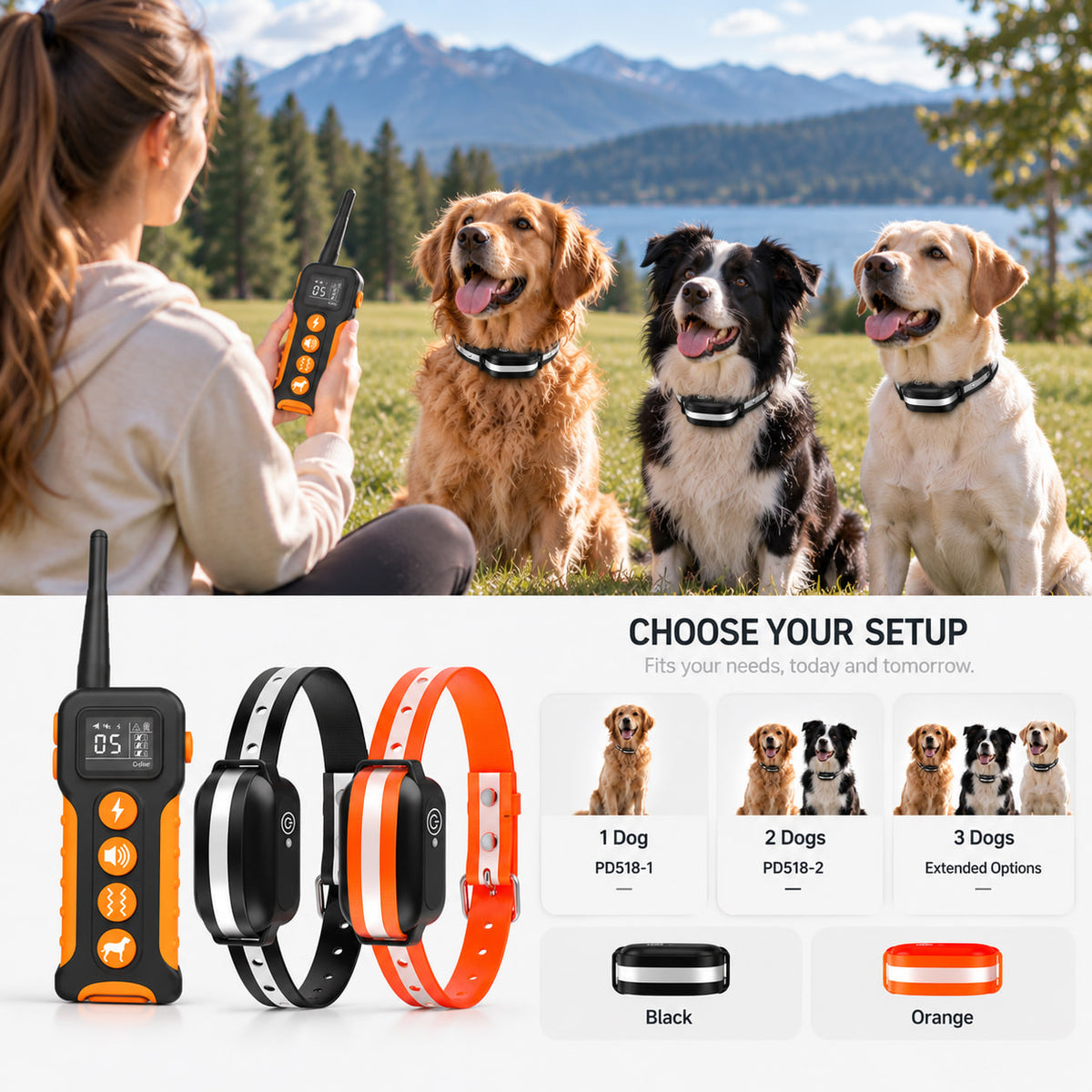 PaiPai PD518-1-3KM Remote Dog Trainer